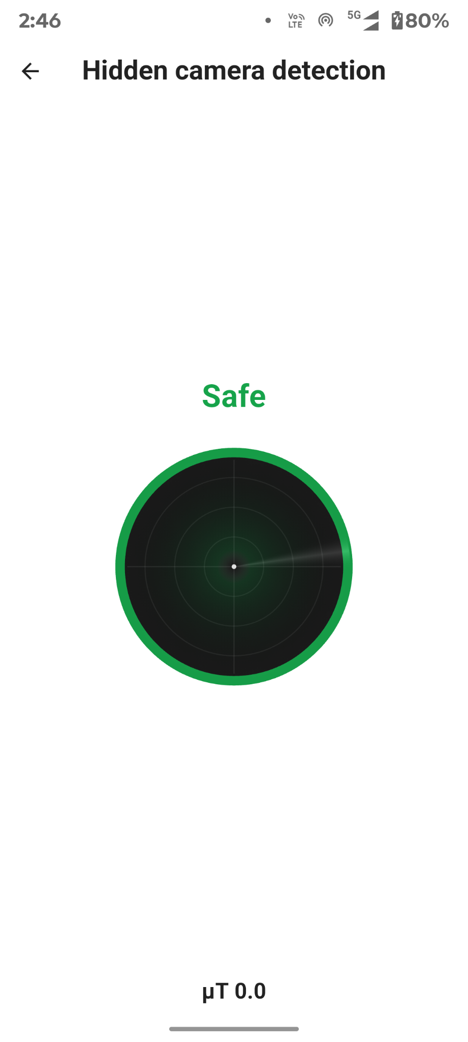 CC Helper hidden camera detection screen